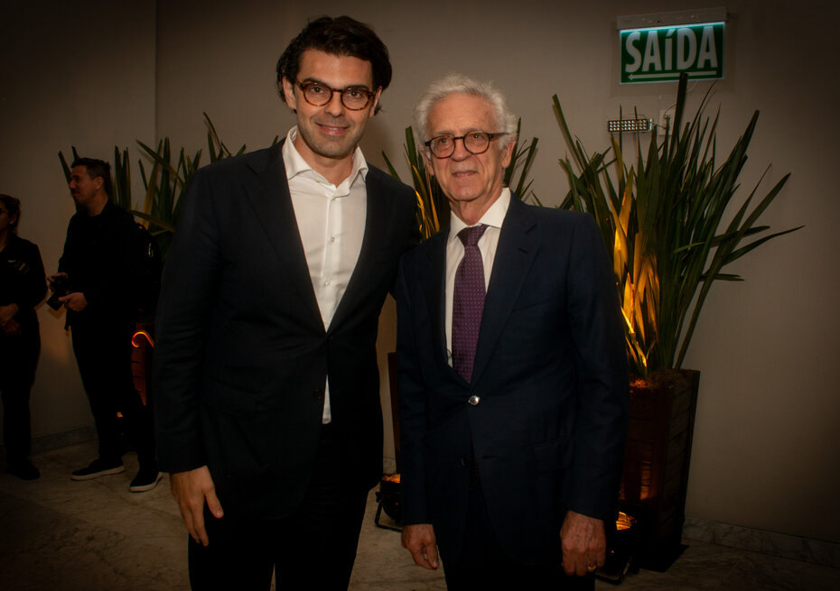 Guibson Zaffari e Claudio Zaffari prestigiaram o jantar na Casa NTX (Foto: Evandro Leal/Divulgação)