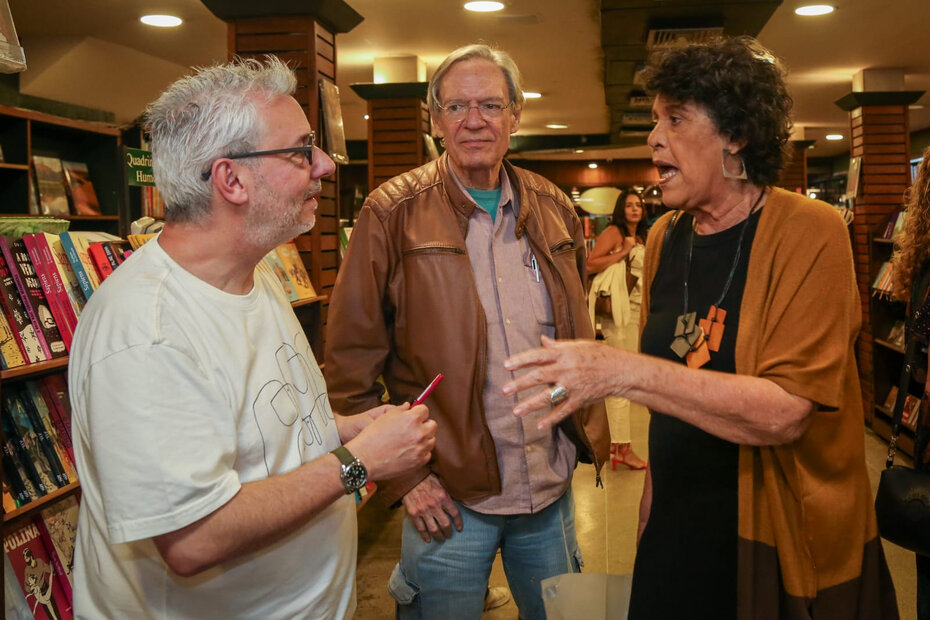 Márcio Pinheiro, Chico Caruso e Eliana Caruso (Foto: André Feltes/Divulgação)