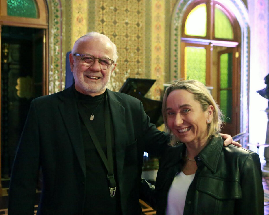 César Franarin e Sofia Refinetti na noite de boa música (Foto: Notre Design/Divulgação) 