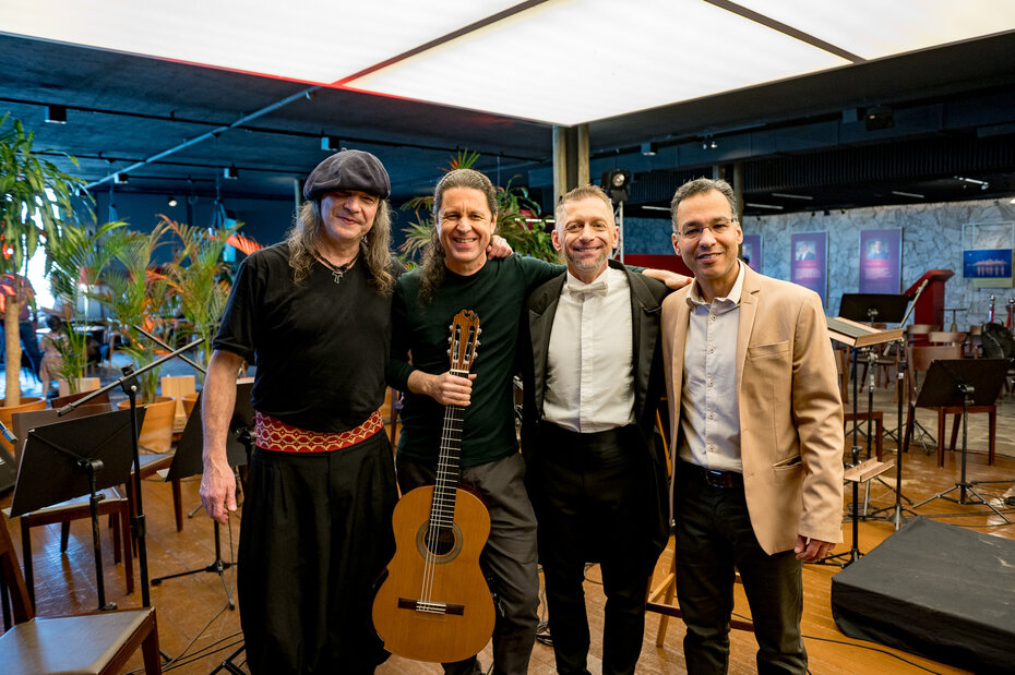 Renato Borghetti, Daniel Sá, Júlio César Wagner e Allan John Lino (Foto: Edu Defferrari/Divulgação)