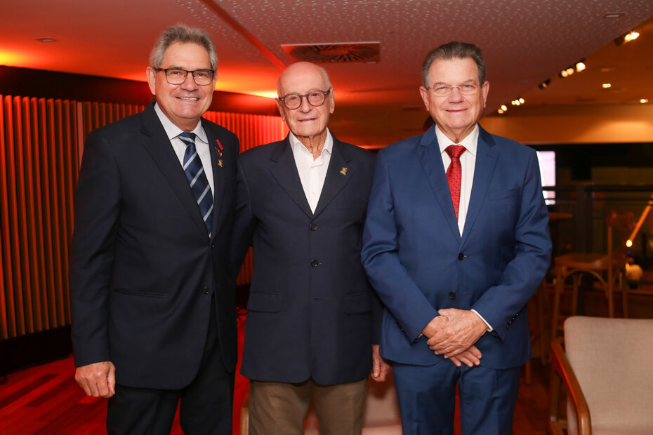 Marcos Oderich, Anton Carl Biedermann e Luiz Carlos Bohn (Foto: Lenara Petenuzzo/Divulgação)