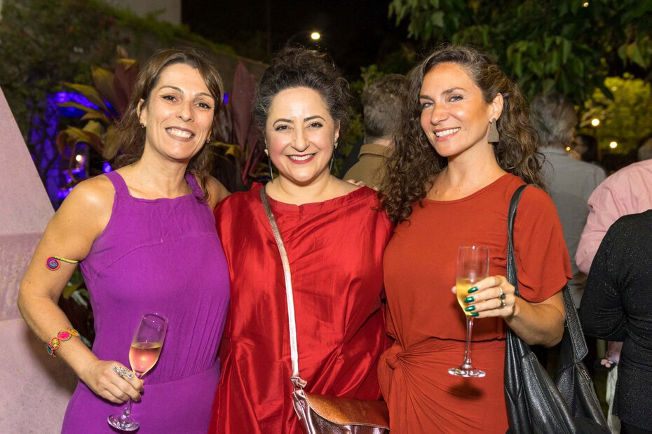 Márcia Braga, Paula Ramos e Alice Floriano na noite festiva (Foto: Divulgação)