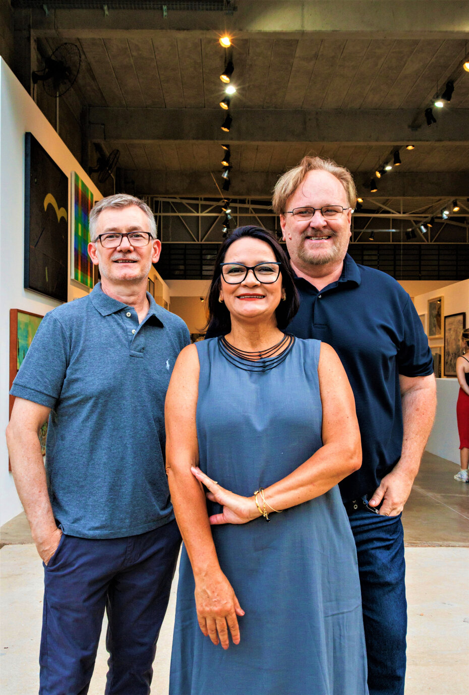 Nelson Wilbert, Mara Prates e Felix Bressan foram muito cumprimentados (Foto: Nilton Santolin/Divulgação)