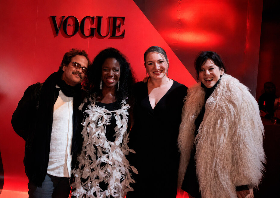 Fabio Meira, Maria Gal, Let&iacute;cia da Silva e B&aacute;rbara Paz no Vogue Celebra, em Gramado (Foto: Ricardo Muzykant/Divulga&ccedil;&atilde;o)